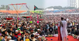 কুষ্টিয়ায় জামায়াত নেতৃত্বাধীন ১১দলীয় জোটের নির্বাচনি জনসভায় মানুষের ঢল
